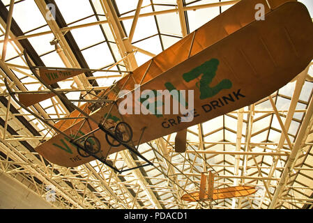 Plan de l'air inventé par Wright Brothers au Air and Space Museum, Washington d c,usa Banque D'Images