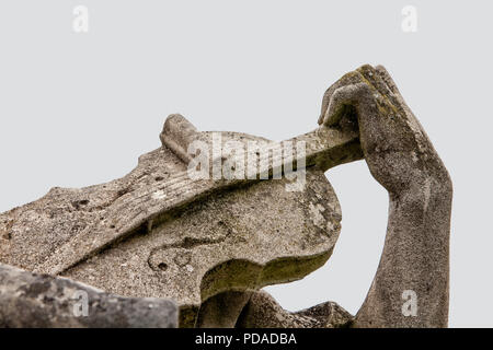 Un violoniste baroque, sculpture à douves Nordkirchen Palace, Allemagne Banque D'Images
