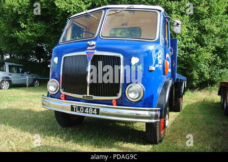 Un 1956 A.E.C. Camion à plate-forme de mercure sans rouler sur l'affichage à Torbay, juste à vapeur Churston, Devon, England, UK Banque D'Images