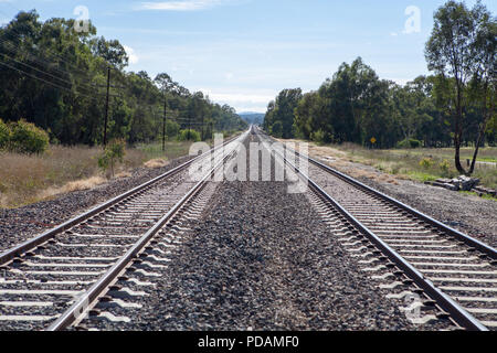 Les voies de chemin de fer en pays Victoria, Australie Banque D'Images