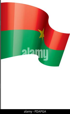 Burkina Faso drapeau, vector illustration sur fond blanc Illustration de Vecteur