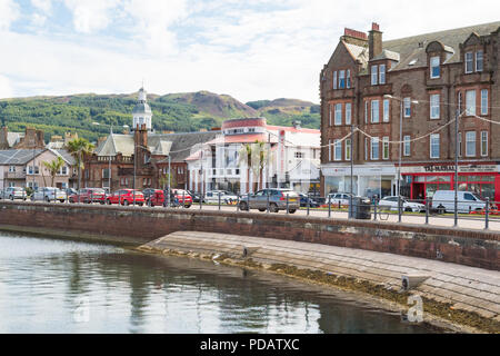 Front de Campbeltown et art nouveau Photo Maison, péninsule de Kintyre, Argyll and Bute, Ecosse, Royaume-Uni Banque D'Images