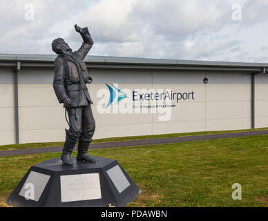 Entrée de l'aéroport d'Exeter Banque D'Images