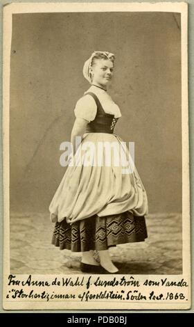 Anna de Wahl som Vanda j'Storhertiginnan av Gerolstein, Södra teatern 1868. Banque D'Images