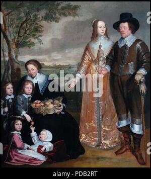 Anselm van Hulle - Portrait de famille Groupe. Banque D'Images