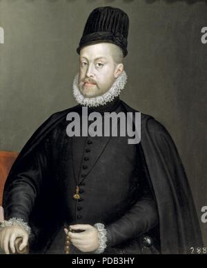 Portrait de Philippe II d'Espagne par Sofonisba Anguissola - 002b. Banque D'Images