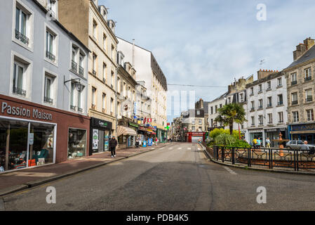 Cherbourg-Octeville, France - 22 mai 2017 : Street View de la ville côtière de Cherbourg-Octeville, Normandie, France. Banque D'Images