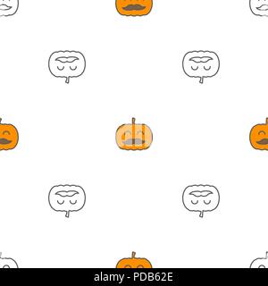 Jack o lantern elements seamless background. Motif mosaïque Halloween Illustration de Vecteur