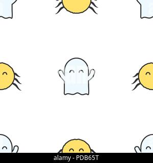 Spider et ghost transparente modèle pour concevoir des éléments Illustration de Vecteur