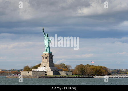 29-10-15, New York, USA. Statue de la liberté de l'île Staten Island Ferry. Photo : © Simon Grosset Banque D'Images