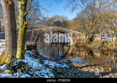 Ivelet bridge en hiver Banque D'Images