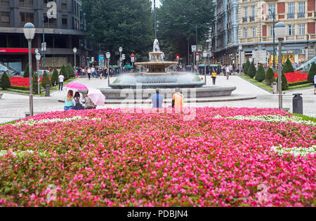 Plaza de Don Federico Moyua, Bilbao, Espagne Banque D'Images