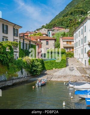 Vue panoramique à Laglio, Lac de Côme, Lombardie, Italie. Banque D'Images