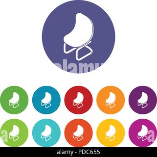 Président de mode couleur vecteur icons set Illustration de Vecteur