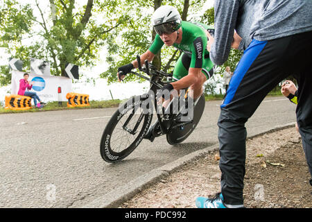 Strathblane, Glasgow, Scotland, UK - 8 août 2018 : European Championships mens vélo time trial - Ryan Mullen de l'Irlande par excès de crédit : Kay Roxby Strathblane/Alamy Live News Banque D'Images