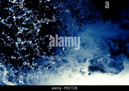 Les projections d'eau collection isolé sur fond noir Banque D'Images