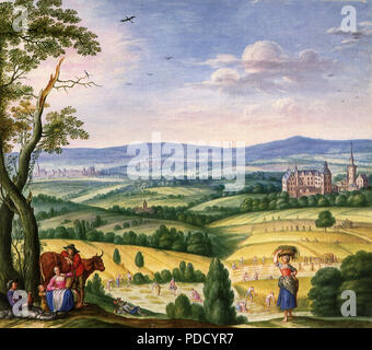 Scene de moisson aux environs d'Idstein, Walter, Johann, . Banque D'Images