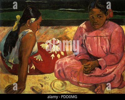 Deux femmes sur la plage, Gauguin, Paul, 1891. Banque D'Images