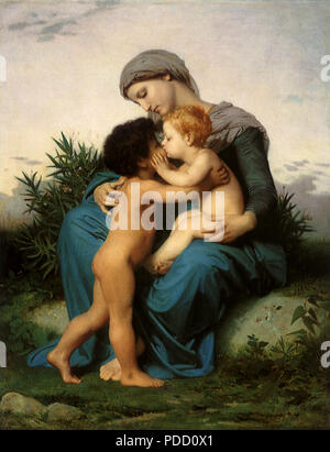 L'amour fraternel, Adolphe-William Bouguereau, 1851. Banque D'Images