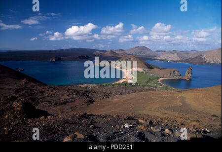 Sullivan Bay, Pinnacle Rock, Bartolome Island Banque D'Images