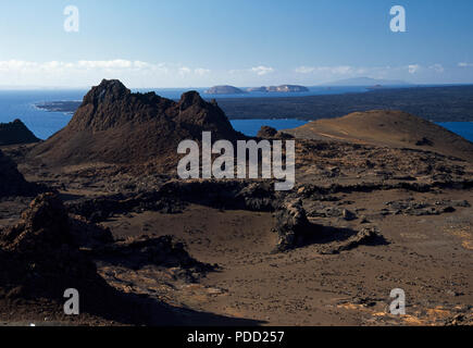 Paysage volcanique, l'île de Bartolome, Îles Galápagos Banque D'Images