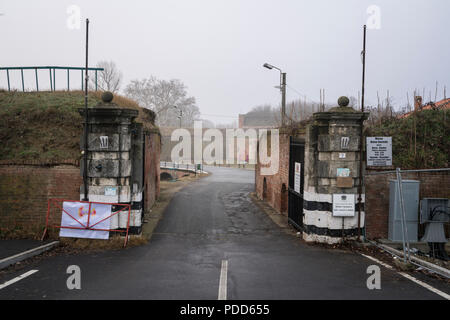 La Citadelle abandonnée d'Alessandria, Italie. En ce moment à des caries et menacé par des destructions. Banque D'Images