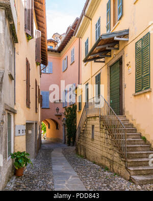 Vue panoramique à Sala Comacina, village sur le lac de Côme, Lombardie, Italie. Banque D'Images