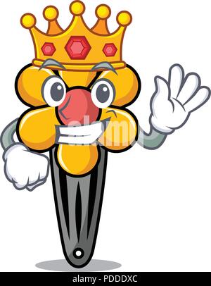 Pince à cheveux King mascot cartoon Illustration de Vecteur