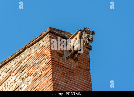 Gargoyes de cathédrale de Saint Jean Baptiste de Perpignan, Pyrénées-Orientales, Occitanie, France Banque D'Images