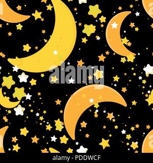Répéter avec arrière-plan transparent stars et Crescent Illustration de Vecteur