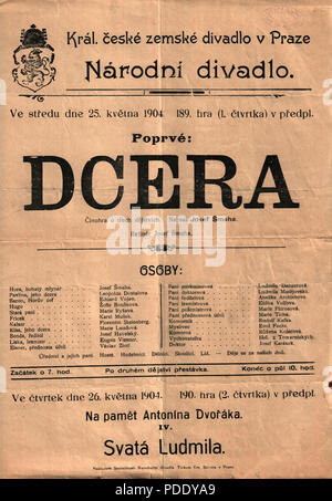 72 BASA-86K-1-36-3-Poster du Théâtre National de Prague, 1904 Banque D'Images