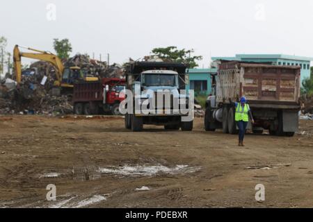 Le U.S. Army Corps of Engineers (USACE) collecte et de gestion de Porto Rico a atteint les 4 000 000 verges cubes de débris recueillis étape importante le 15 mai 2018. Banque D'Images