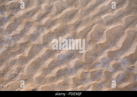 Les patrons de sable sur une plage, Parc National de Yuraygir, NSW, Australie Banque D'Images