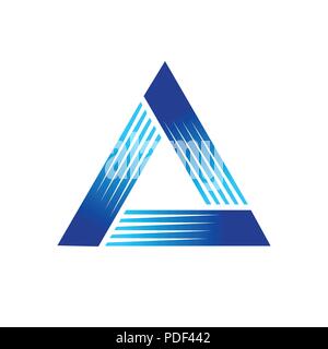 Pyramide rapide symbole vecteur bleu Modèle de conception de logo graphique Illustration de Vecteur