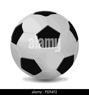 Ballon de soccer sur fond blanc, vector illustration Illustration de Vecteur