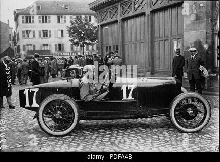 79 Biagio Nazzaro au Grand Prix de France 1922 (2) Banque D'Images