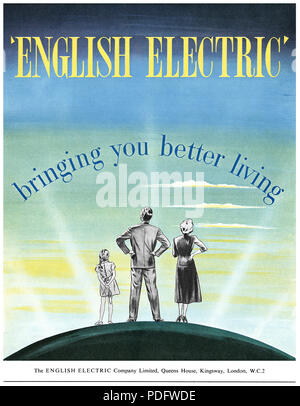 1951 La publicité pour l'English Electric Company Limited. Banque D'Images