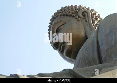 Statue du Grand Bouddha, Tian Tan Buddha à Hong Kong, Chine Banque D'Images