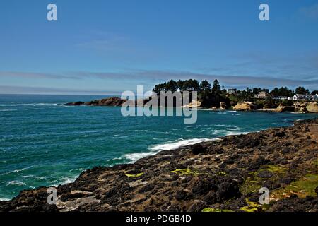 Côte de l'Oregon près de Otter Rock Banque D'Images