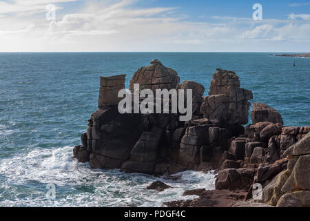 Le rocher connu sous le nom de la Présidente, Peninnis Head, Saint Mary's, Îles Scilly, UK Banque D'Images