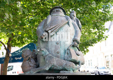 La Statue de Giles, Giles Circus, Queen Street, Ipswich, Suffolk, Angleterre, Royaume-Uni Banque D'Images