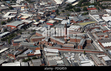 Vue aérienne de la prison HMP Manchester, Strangeways, Manchester Banque D'Images