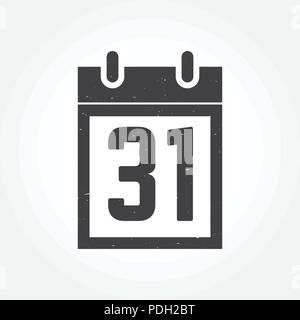 Calendrier Halloween icône Contour. Calendrier isolé sur fond blanc. Pour le web design, bannière, flyer, mobile et l'interface d'application, également utile f Illustration de Vecteur