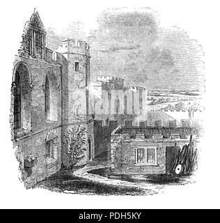 Penshurst Place est un bâtiment historique près de Tonbridge, Kent, 32 miles (51 km) au sud-est de Londres, en Angleterre. C'est la maison ancestrale de la famille de Sidney, et a été le lieu de naissance du grand poète élisabéthain, courtisan et soldat, sir Philip Sidney. Le manoir actuel a été construit en 1341 pour sir John de Pulteney, un marchand londonien et quatre fois celle du lord maire de Londres qui voulaient une résidence de campagne, non loin de Londres. C'était au moment où ces biens ont cessé d'être châteaux : ils étaient plus des logements qui peuvent être défendus en cas d'urgence. Banque D'Images