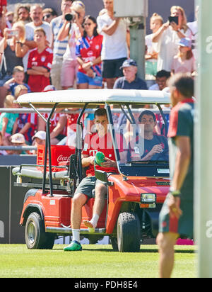 Rottach Egern, Allemagne. 09Th Aug 2018. FC Bayern Munich, Rottach Egern, Août 09, 2018 Sebastian RUDY, FCB 19 blessures dans les trainings camp pour la saison 2018/2019 La préparation, le 9 août 2018, à Rottach-Egern Tegernsee, Allemagne. Crédit : Peter Schatz/Alamy Live News Banque D'Images