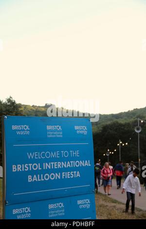 Bristol, Royaume-Uni. 09 août, 2018. Affiches pour le 40e Bristol International Balloon Fiesta. Credit : Crédit : Jack Jack Collard Collard/Alamy Live News Banque D'Images