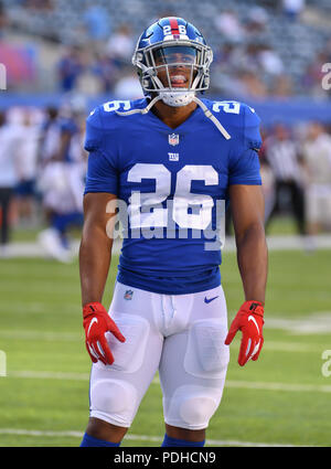 East Rutherford, USA. 9 août 2018 : ( ) de l'lors d'un match pré-saison contre le au stade MetLife à East Rutherford, New Jersey. Gregory Vasil/Cal Sport Media Banque D'Images