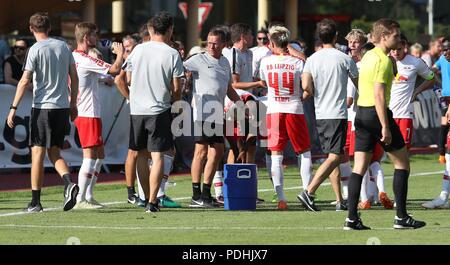 Firo football, Bundesliga 1ère 03.08.2018 saison 2018/2019, test match Red Bull RB Leipzig - Huddersfield avec l'équipe de Ralf Rangnick Werner et wTimo Kampl | conditions dans le monde entier Banque D'Images