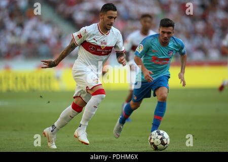 Stuttgart, Deutschland. Le 05 août, 2018. firo : 05.08.2018 saison 2018/2019, Football, 1.Bundesliga : VfB Stuttgart - Atletico Madrid, match amical, simple action, figure d'ensemble, l'utilisation de crédit dans le monde entier | : dpa/Alamy Live News Banque D'Images