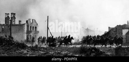 267 cavalerie polonaise à Sochaczew 1939 Banque D'Images